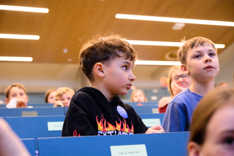 Uni für Kinder; HS1; Bibliothek; AAU; Universität Klagenfurt; Fotograf Thomas Hude; Aufnahmedatum 5. Februar 2026